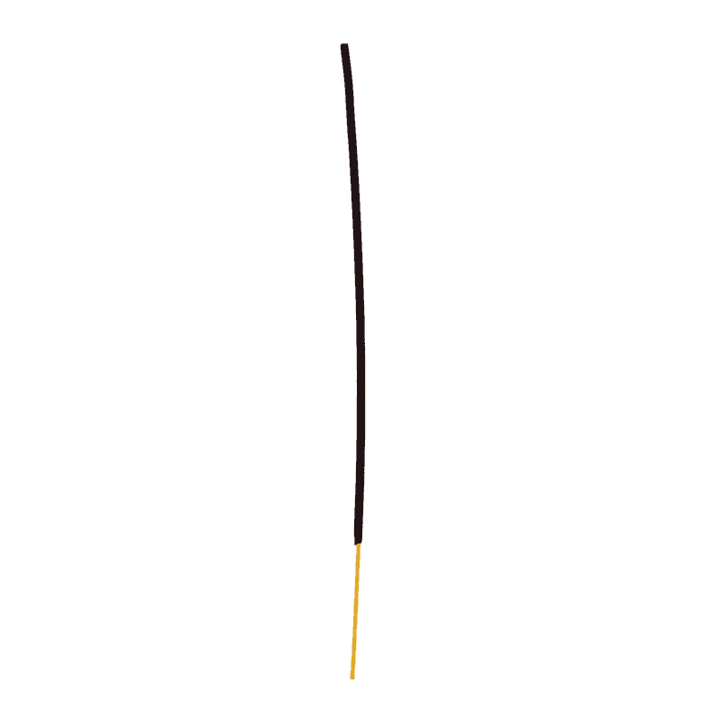 A black and yellow Ароматни пръчици Пало санто на бял фон.