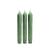Комплект от 3 къси зелени вечерни свещи, 16×2.2см.