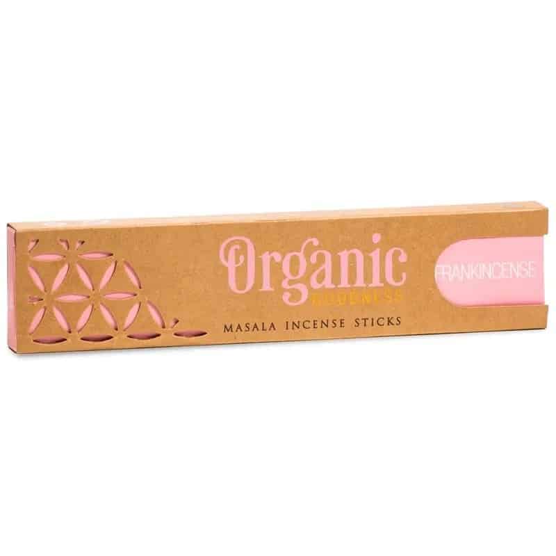 Organic Goodness Ръчно изработени ароматни пръчици - Тамян in a pink box.